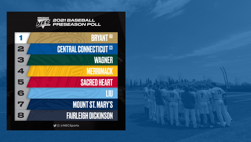 Baseball Tabbed Second in NEC Preseason Coaches' Poll