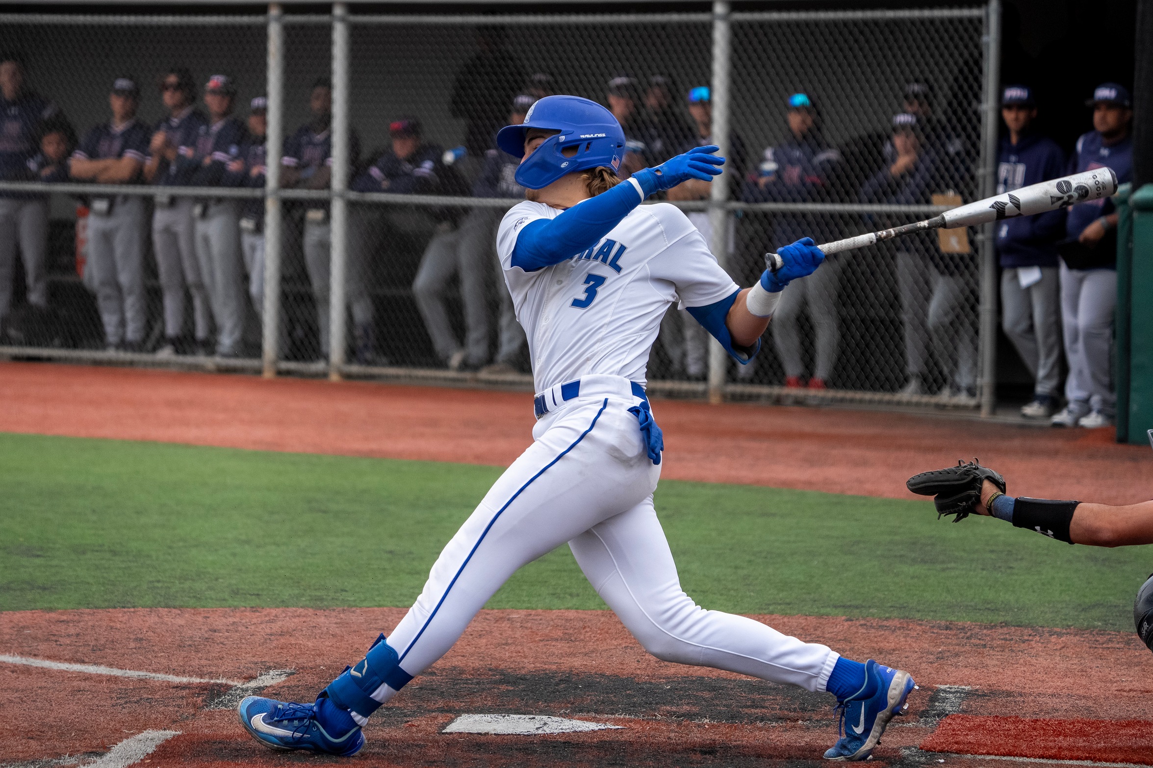 Elliot Good drove in four runs in Sunday's finale at LIU (Steve McLaughlin Photography)