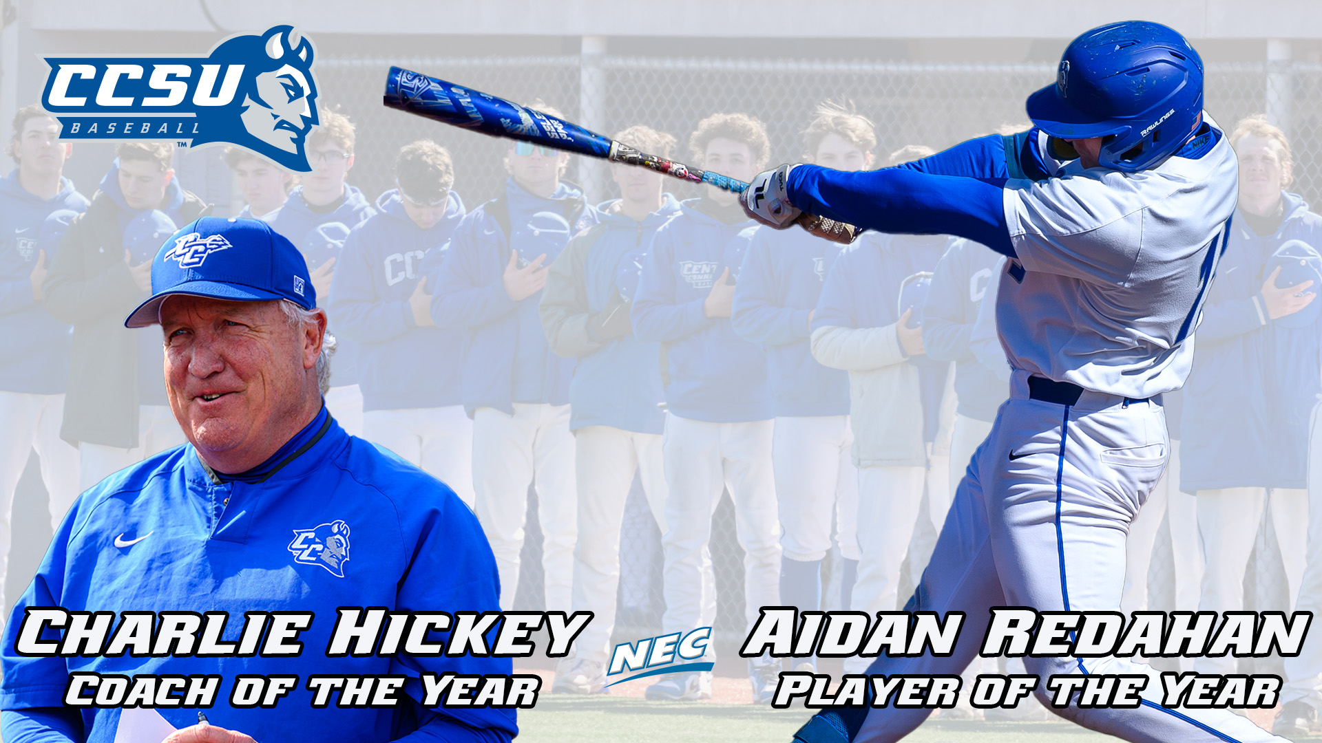 Redahan, Hickey Earn Major Awards; Five Blue Devils Named All-NEC in Baseball