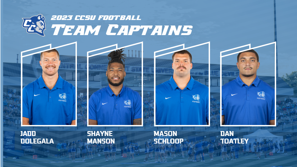 Jadd Dolegala, Shayne Manson, Mason Schloop and Dan Toatley were selected team captains for the football program. (Photos: Steve McLaughlin)