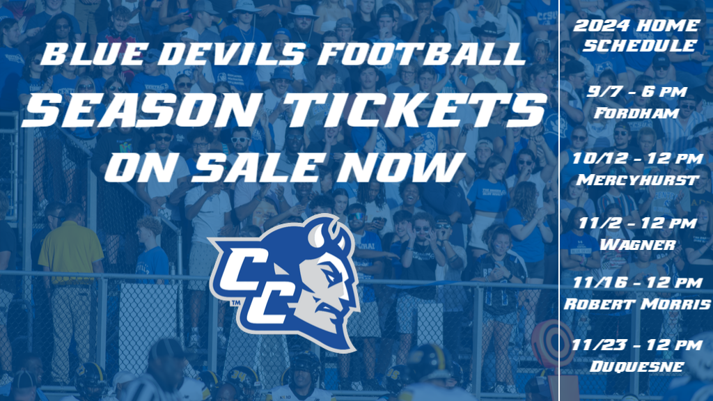 Season tickets for the 2024 CCSU football season are now on sale.