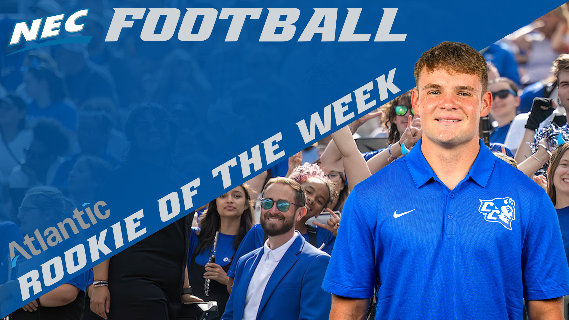 Jack Hennessey was named the NEC Football Rookie of the Week on Monday. (Photos: Steve McLaughlin)