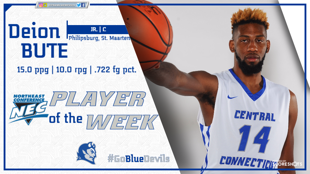 Bute Earns NEC Men's Basketball Player of the Week Honors