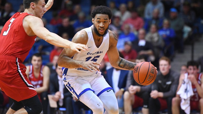 Men's Basketball Falls to UNH, 77-63, in Return to Detrick Gym