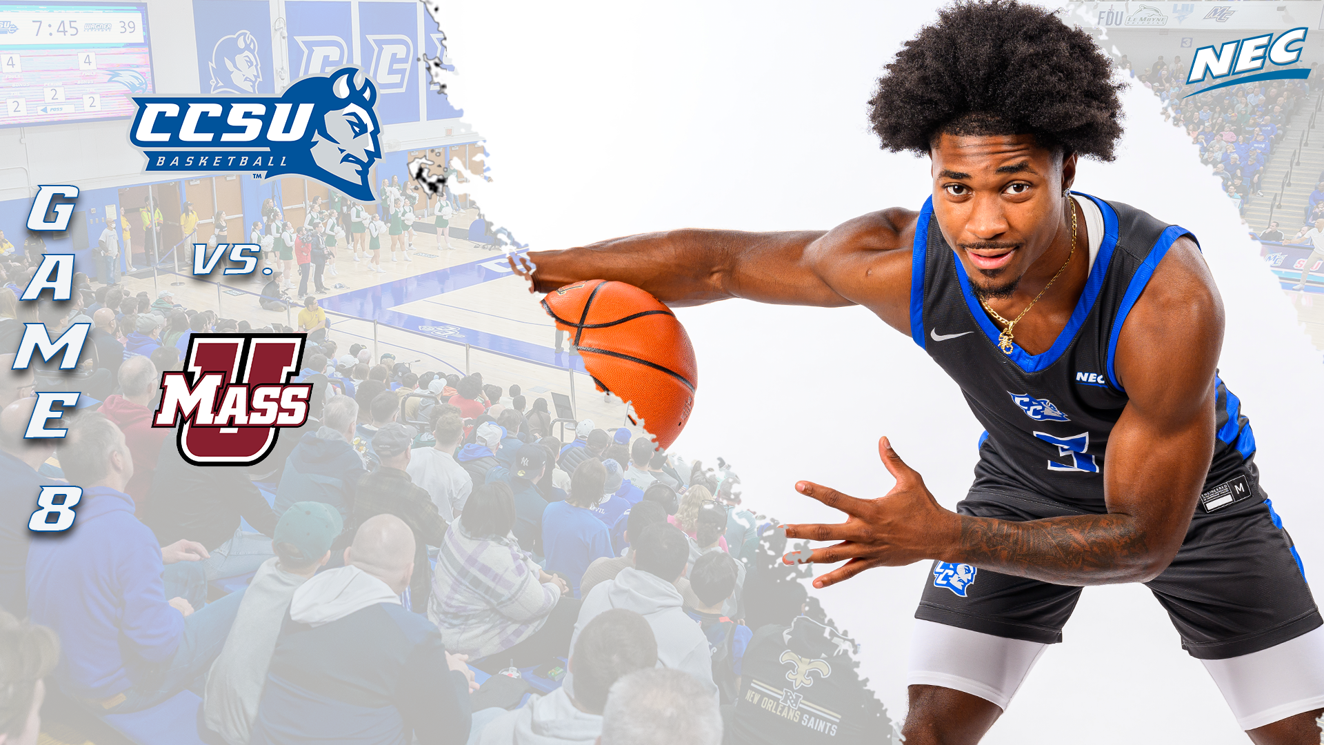 Men's Basketball Tips at UMass on Wednesday