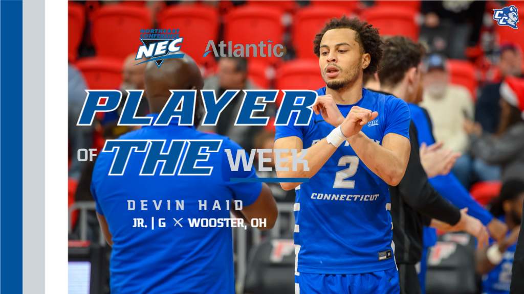 Haid Named NEC/Atlantic Tomorrow's Office Player of the Week; Jones Prime Performer