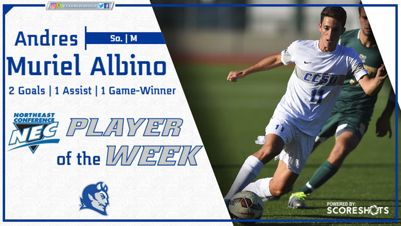 Andres Muriel Albino Named NEC Men's Soccer Player of the Week