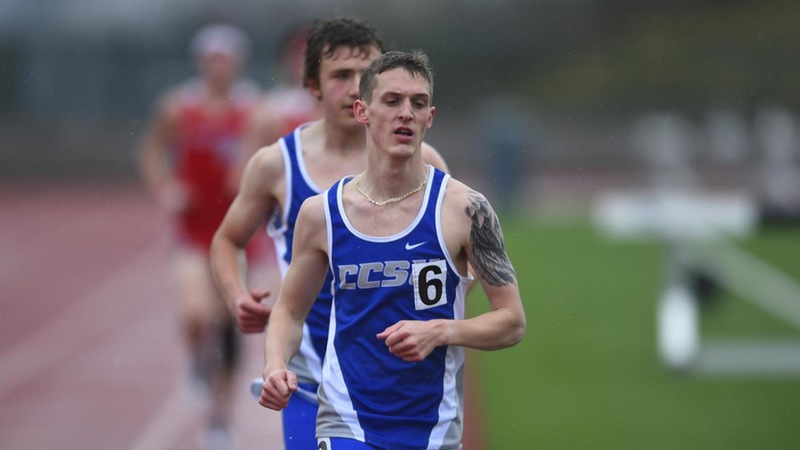 Raymond, Men's Track 4x800 Relay Medal at NEC's, Advance 10 to Finals on Sunday