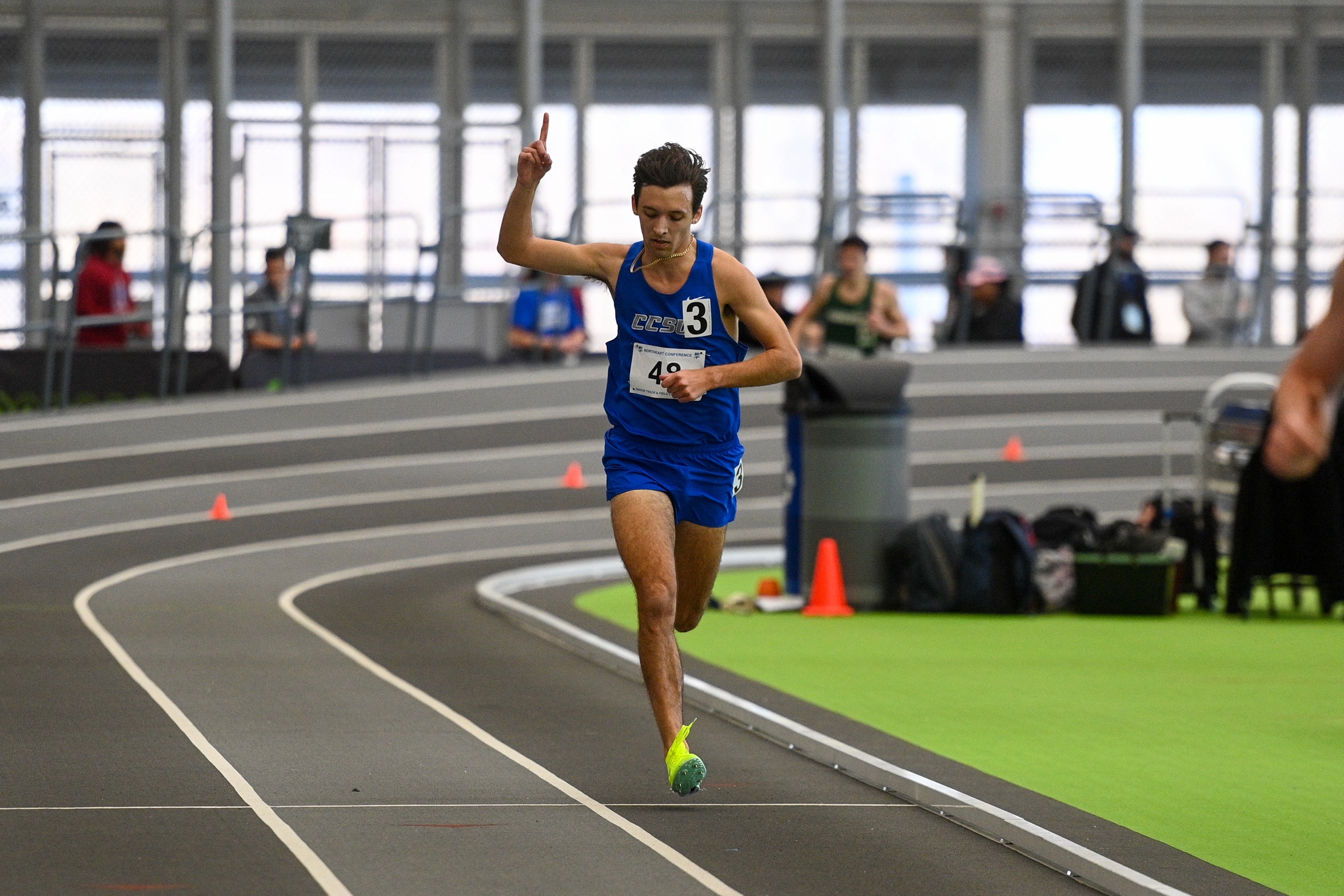Men's Track & Field 2nd Following Day One at NECs; Whittaker Wins 3,000 Meter