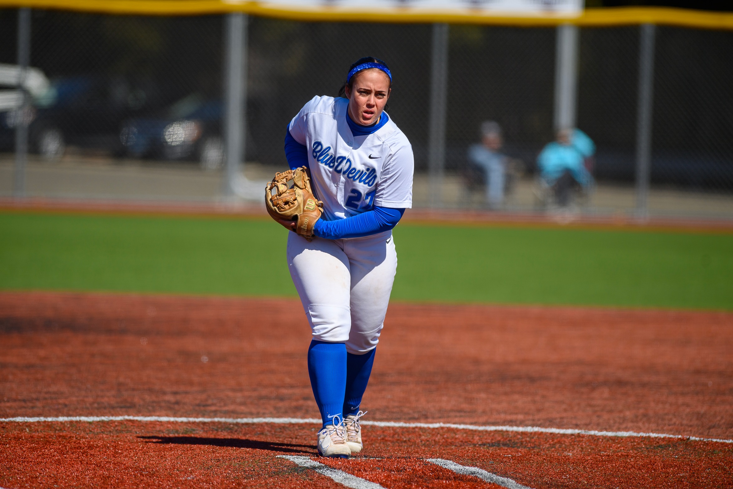 Blue Devils Blank Wagner Twice In Saturday Softball Sweep