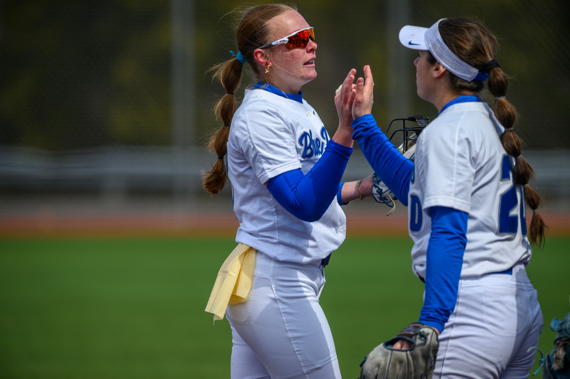 Liz Hamilton (complete game) and Skylar Warn (five RBI) led the CCSU softball team to a 7-2 win over LIU on Friday. (Photo: Steve McLaughlin)
