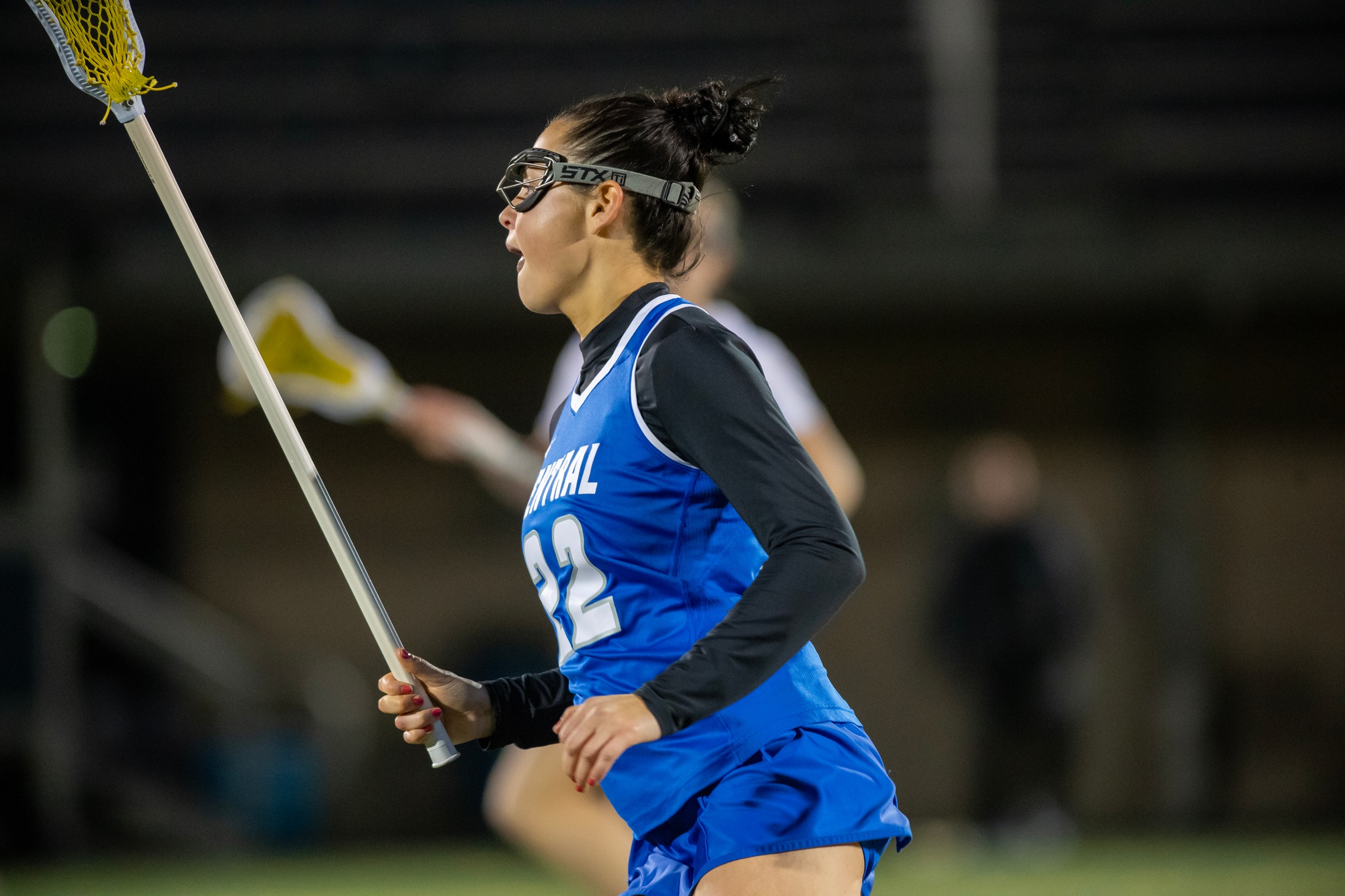 Lauren Valluzzi scored twice in the Blue Devils April 1, 2023 game at LIU (Photo: Steve McLaughlin)