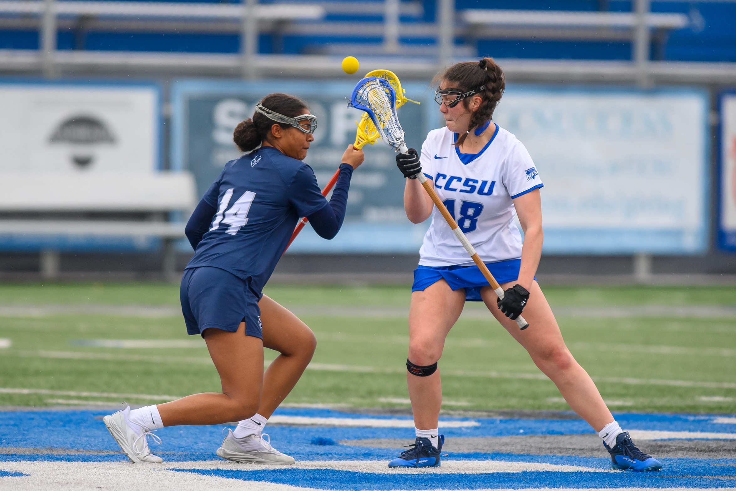 An Poropat had six draw controls for CCSU at Stonehill on Saturday. (Photo: Steve McLaughlin)