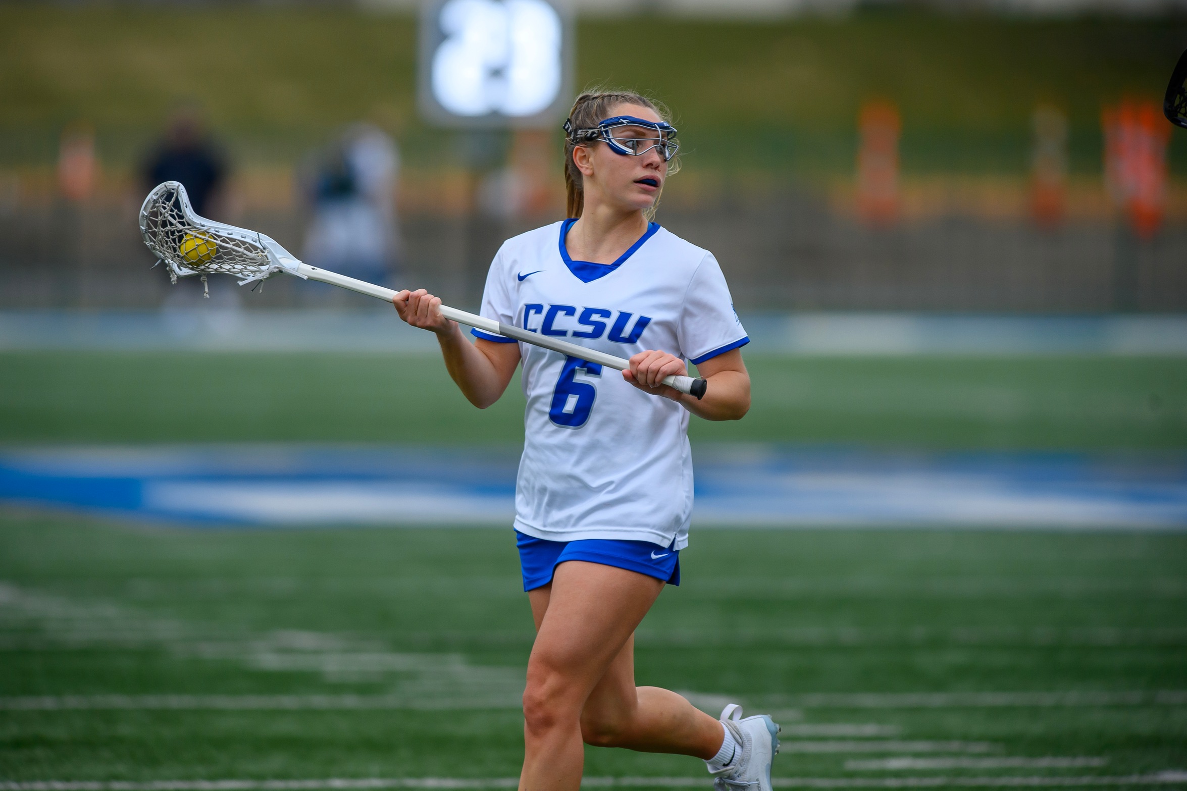 For the second time this season, Talie Richardson won 10 draw controls in a single-game. (Photo: Steve McLaughlin)