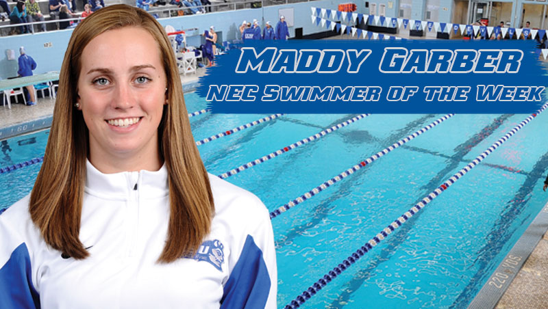 Garber Defends NEC Swimmer Of The Week Award