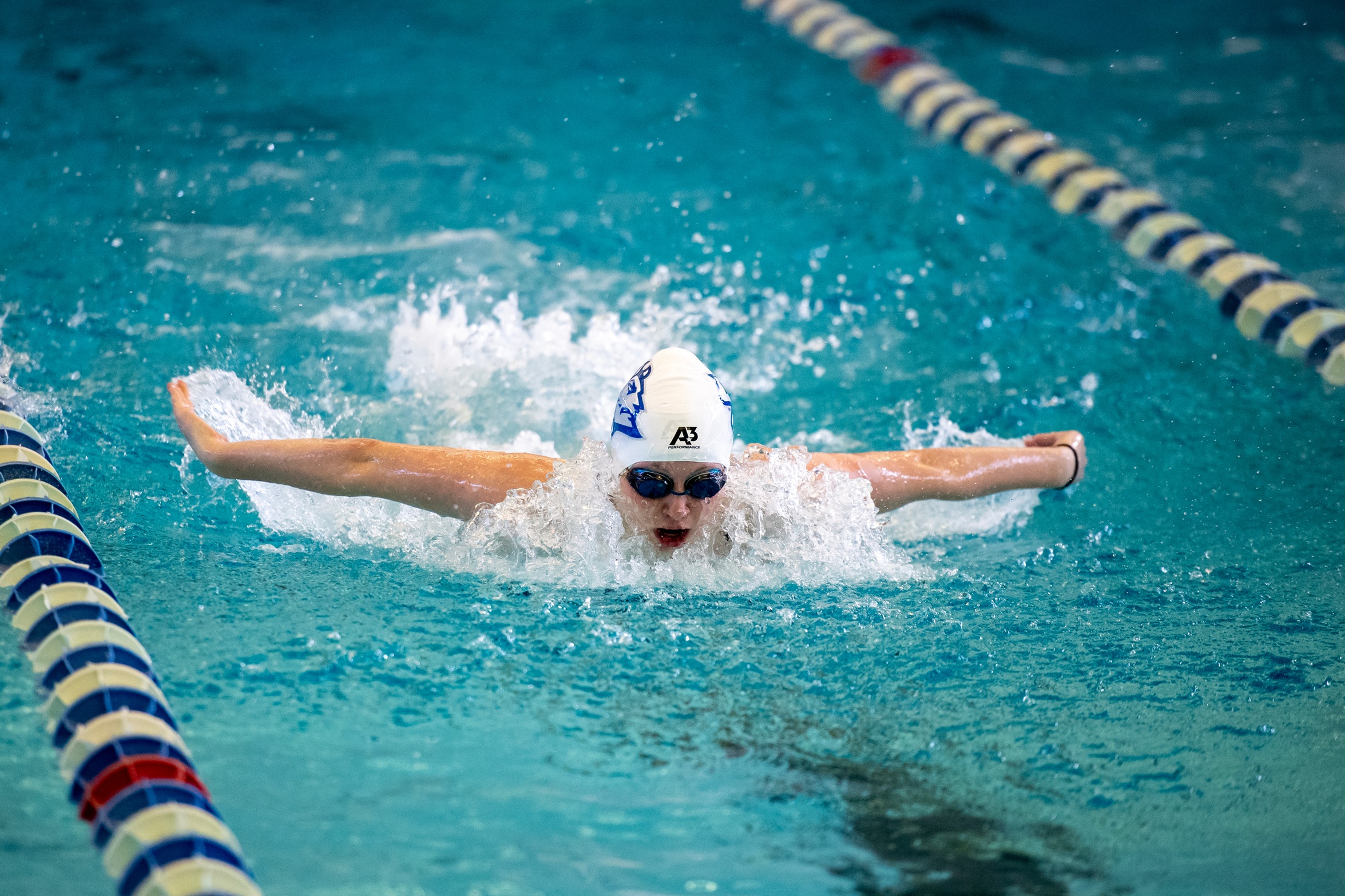 Gabi Wroblewski won twice in the Blue Devils dual meet wins over SCSU and Wagner. (Photo: Steve McLaughlin)