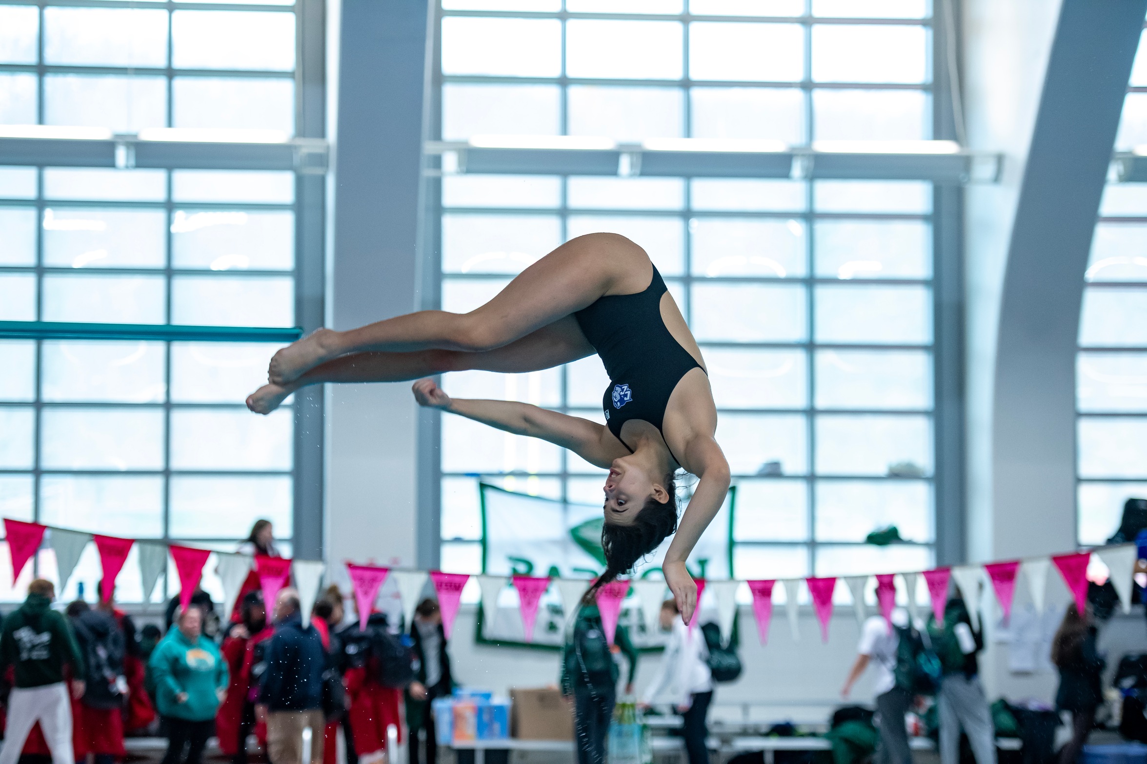 Kaitlyn Carroll had two top-five finishes on Friday evening in the Blue Devils season opener at Army. (Photo: Steve McLaughlin)