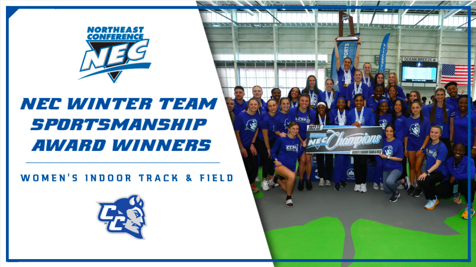 Women's Indoor Track Wins the NEC Winter Team Sportsmanship Award