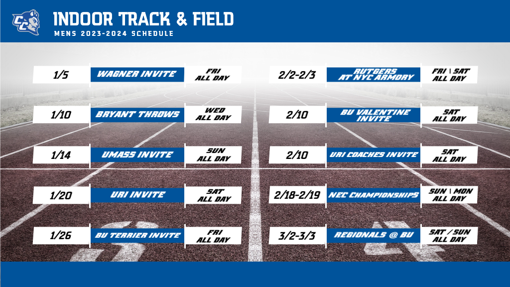 Men's Indoor Track Announces 2023-24 Schedule