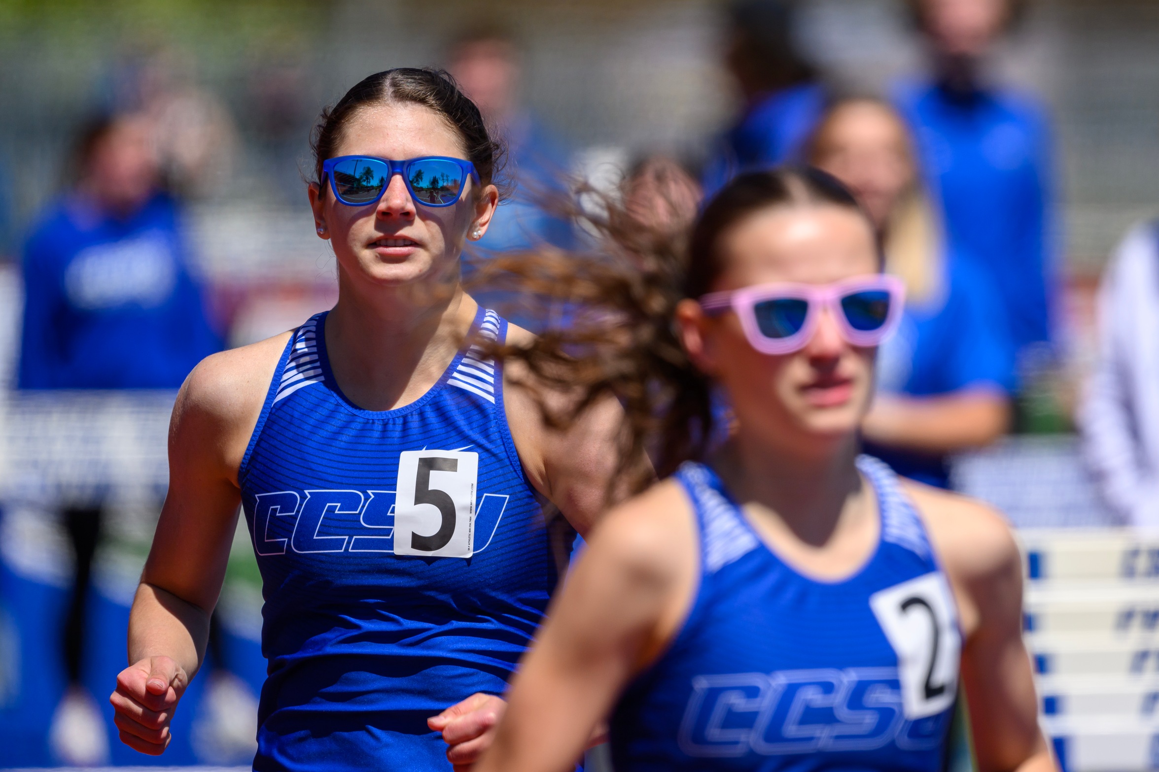 Kaylee Gravel won the 800m at the UMass Last Chance Meet on Thursday. (Photo: Steve McLaughlin)