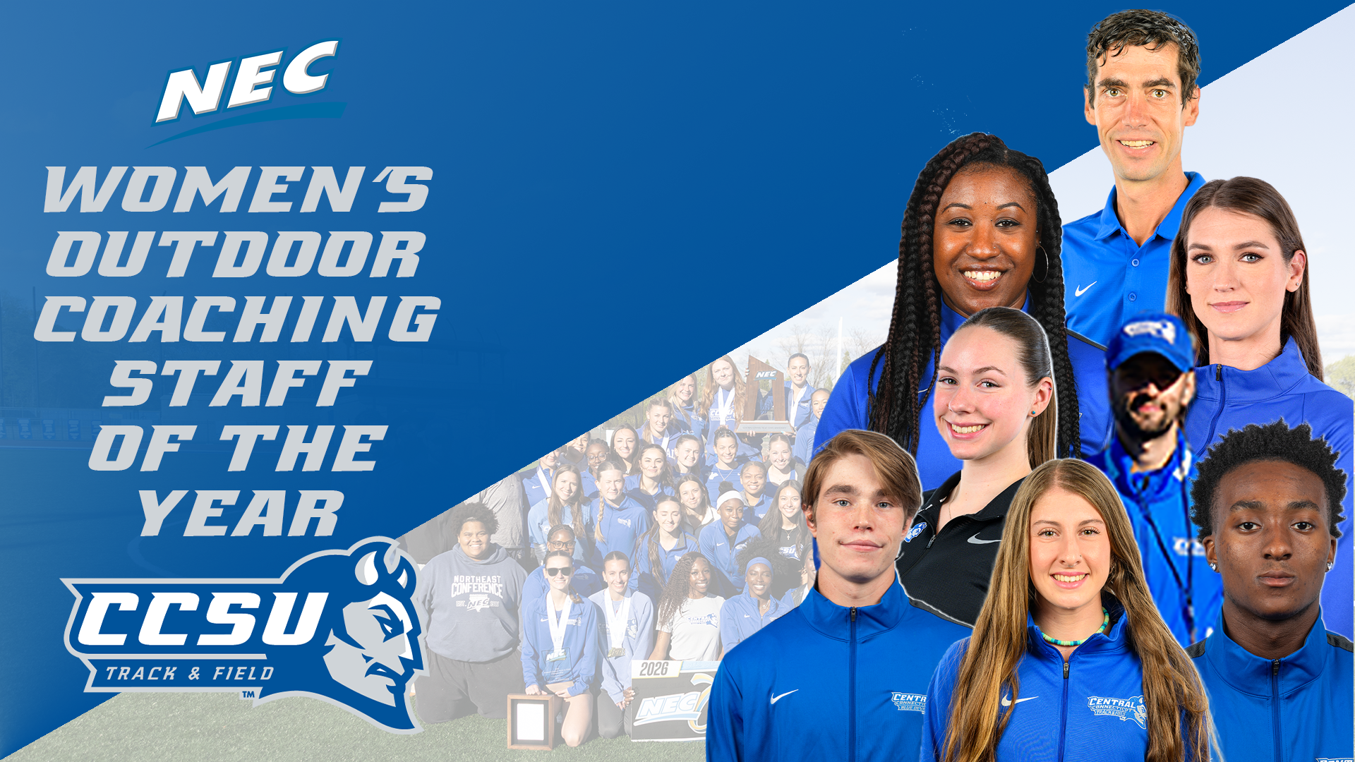 CCSU Named NEC Women's Outdoor Track & Field Coaching Staff of the Year