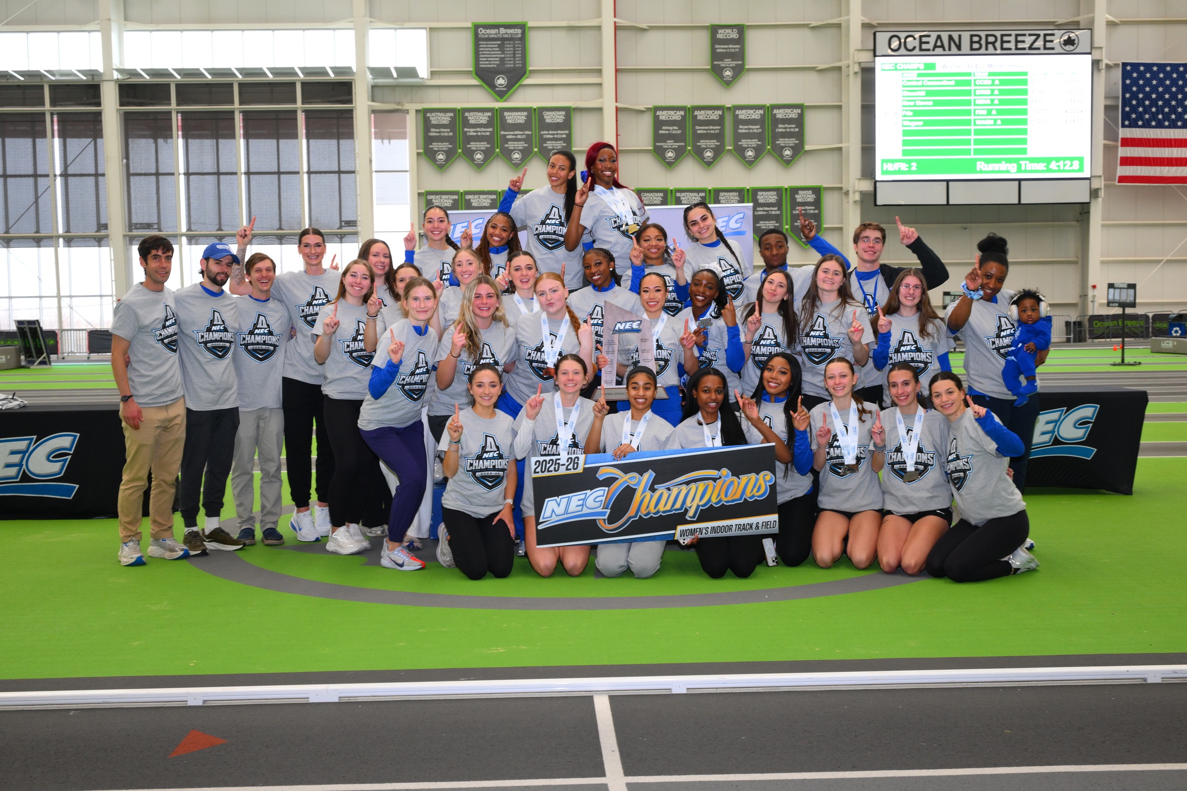 Women's Track & Field Wins NEC Indoor Championship