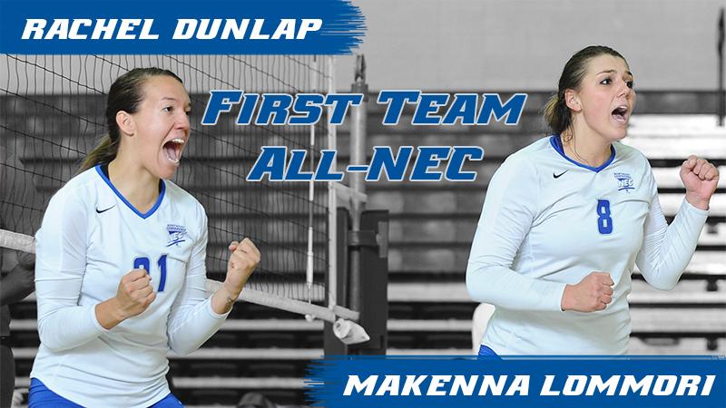 Dunlap, Lommori Earn First Team All-NEC